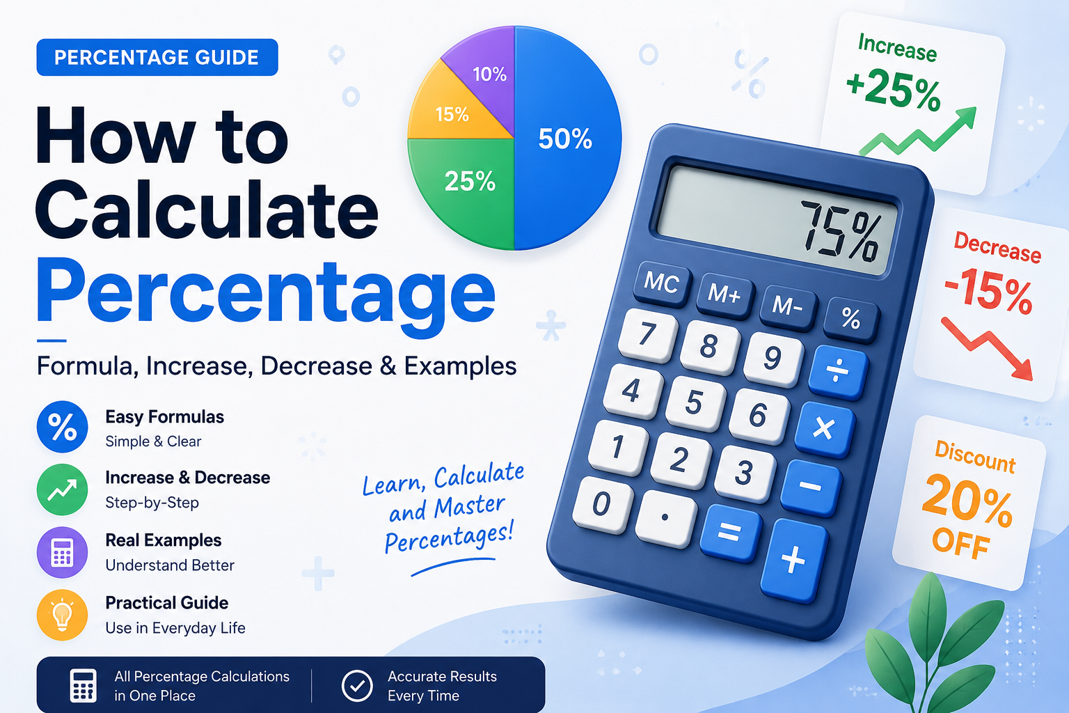 How to Calculate Percentage: Percentage Formula, Increase, Decrease & Examples